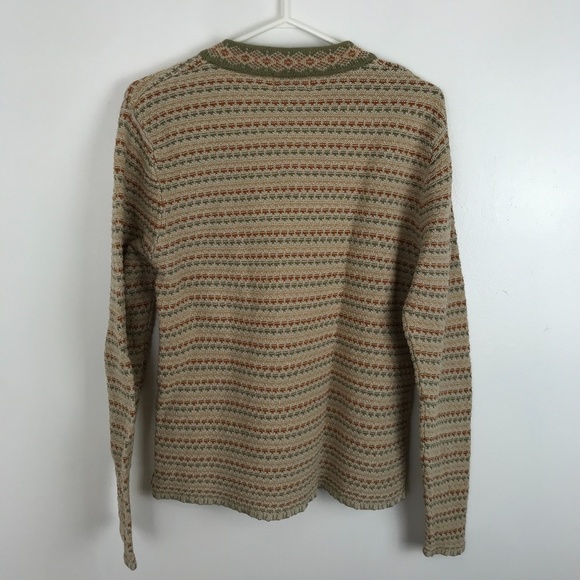 Woolrich Woven Knit Preppy V-Neck Sweater - Picture 4 of 6